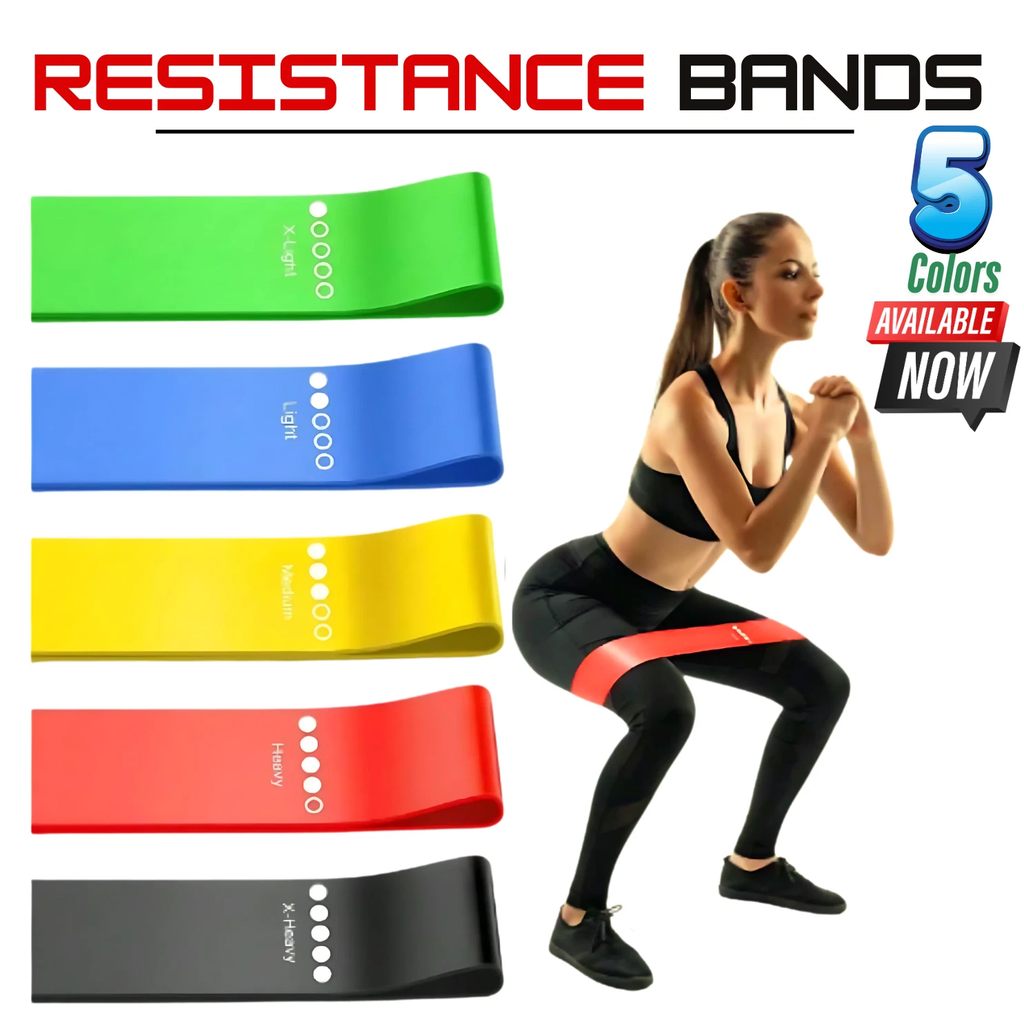 Bandes de résistance Ensemble de boucles d'exercice de 5 force entraînement fitness Yoga entraînement bande de booty