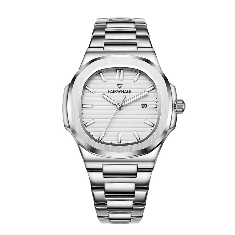 Show me the simple stainless steel Nautilidae for men