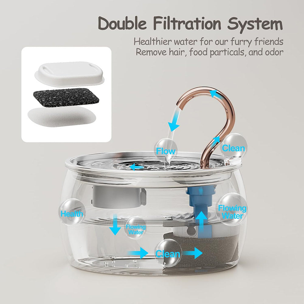 Distributeur d'eau filtré au carbone en acier inoxydable rond