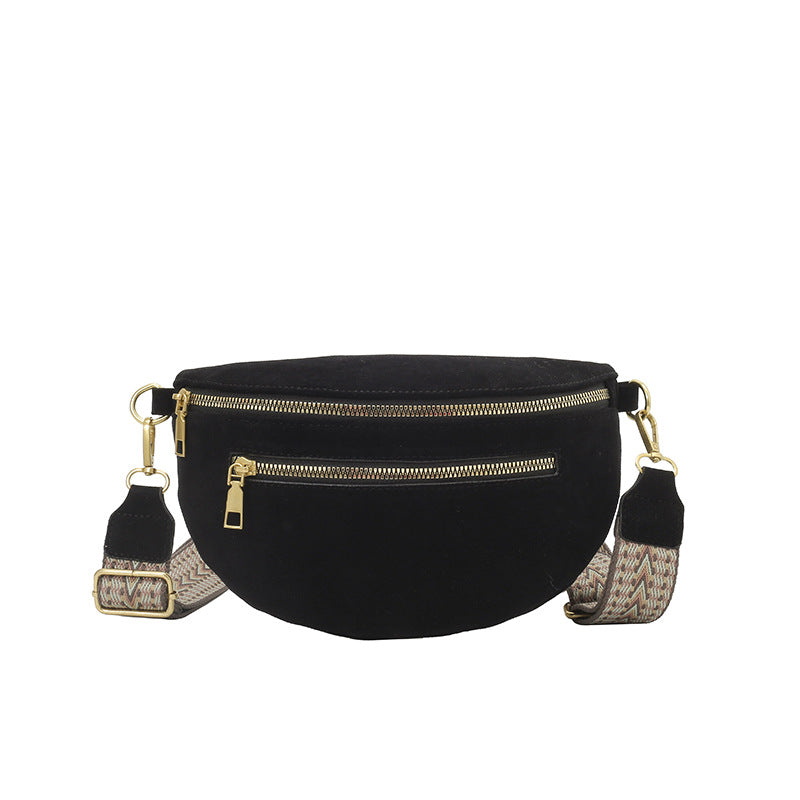Jacquard Webbing Européen et américain Style PU sac de corps en cuir