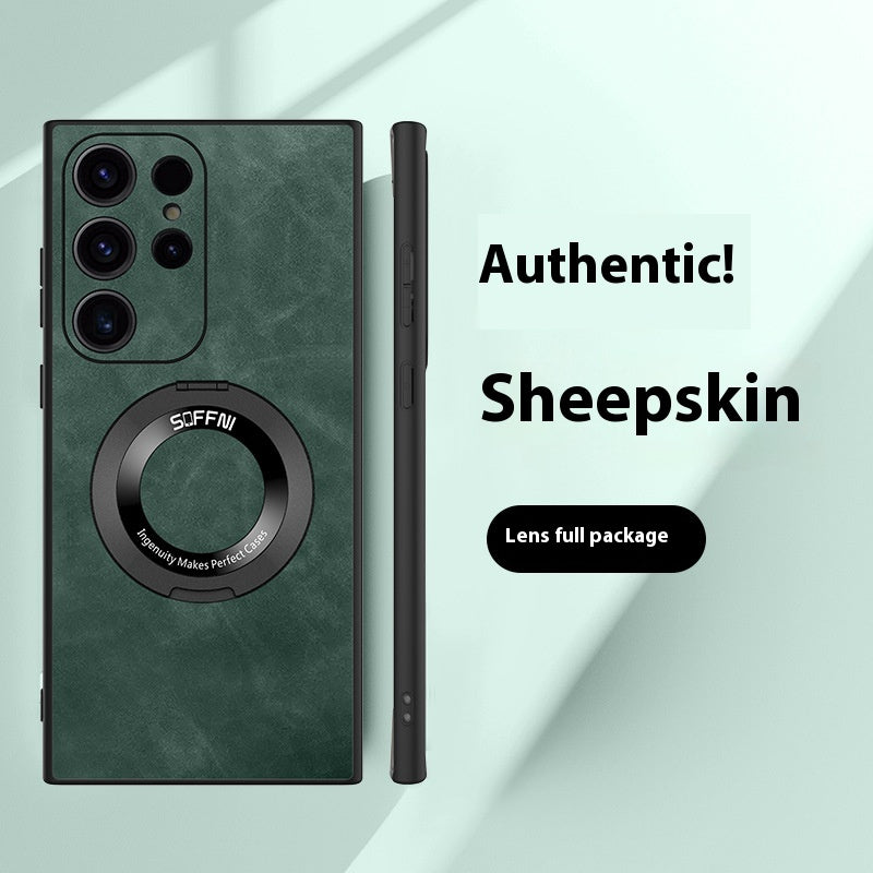 Coque téléphonique Aspiration magnétique Sheepskin Ring Rocket Protection des lentilles