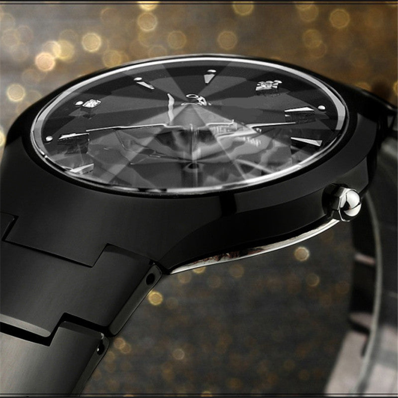 Tungstène acier couleur imperméable mode étudiant couple calendrier Quartz montre