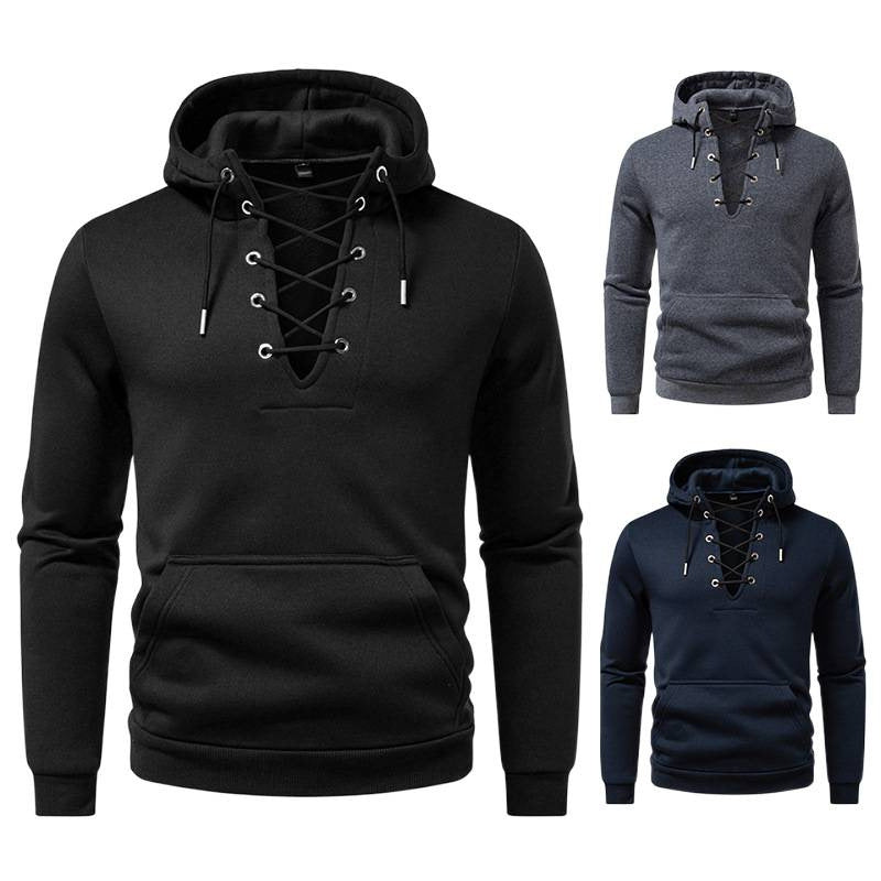 Sweat-shirt à cordes à capuche à capuchon pour homme