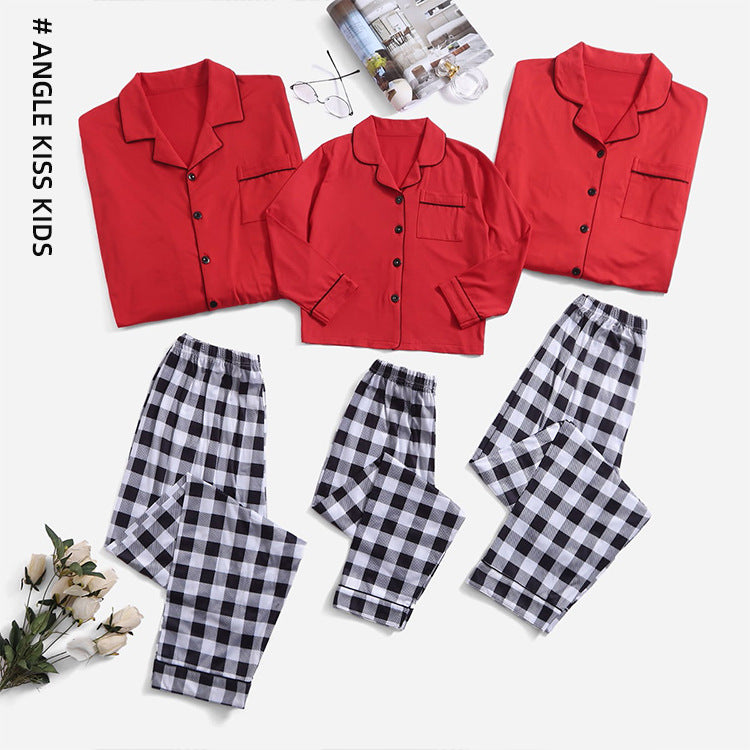 Famille de Noël Pyjamas rayés Pyjamas Vêtements de maison