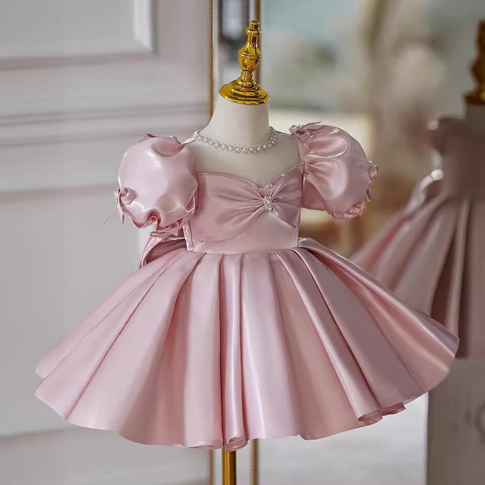 Robe de fille de fleur pour une petite fille Premier anniversaire