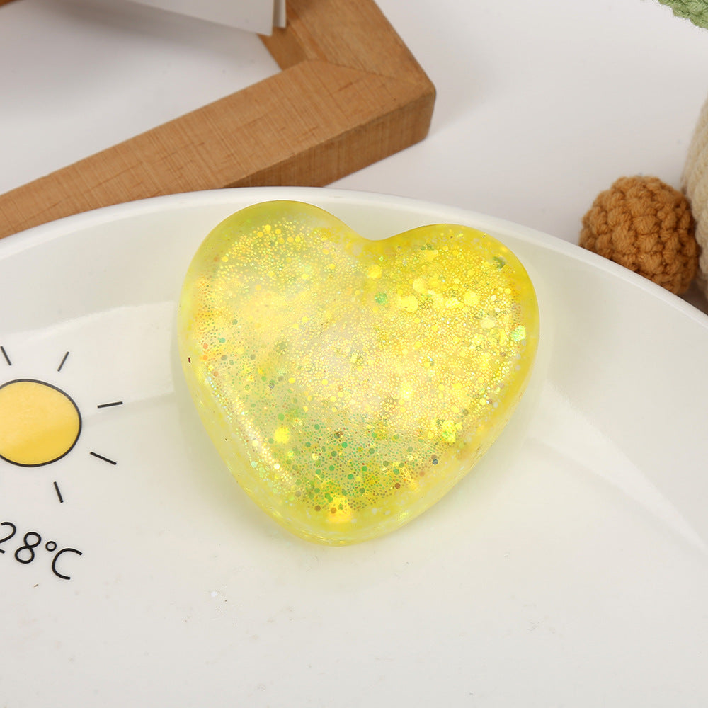 Jouet de compression mignon avec Malt Candy et Glitter Stress Relief Toy