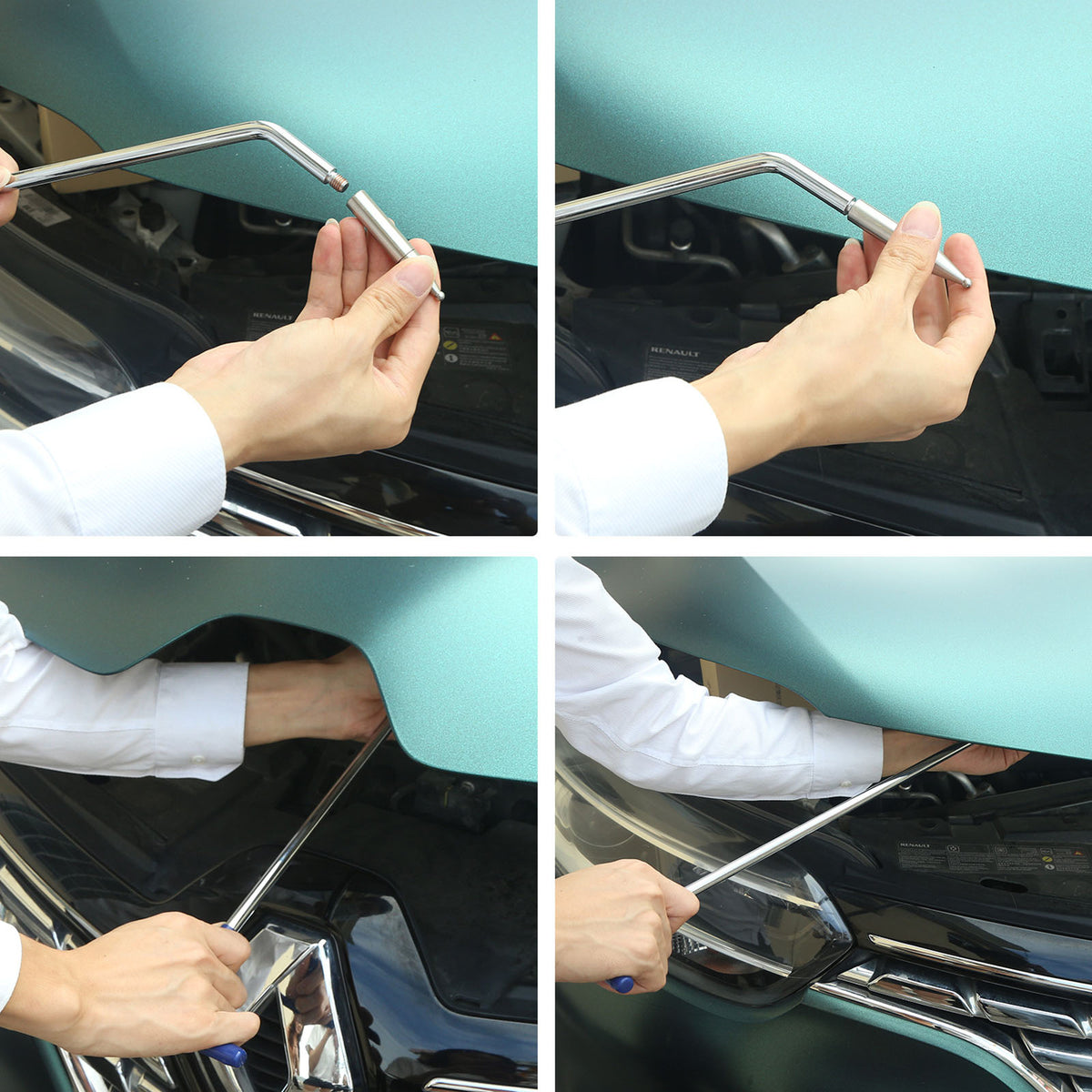Outil de réparation de la dent de voiture Crochet Crowbar Ensemble de trois pièces