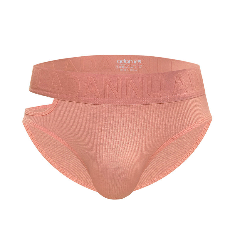 Personnalité Asymétrique Triangle Sous-vêtements Hommes Low Waist Threaded Cotton Sports Dopamine