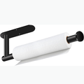 Porte-serviettes en papier noir sous-cabine - Organe en acier inoxydable autocollant et support de forage
