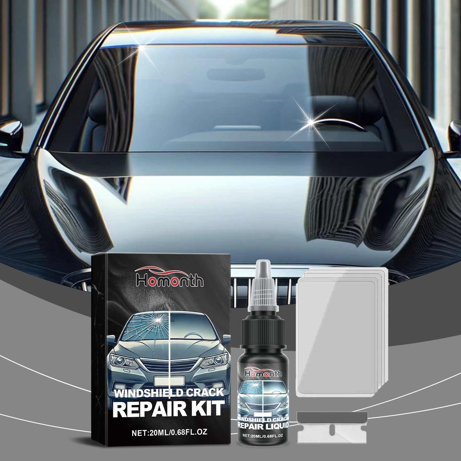 Pare-brise Nano Bonding Fluid Crack Kit de réparation