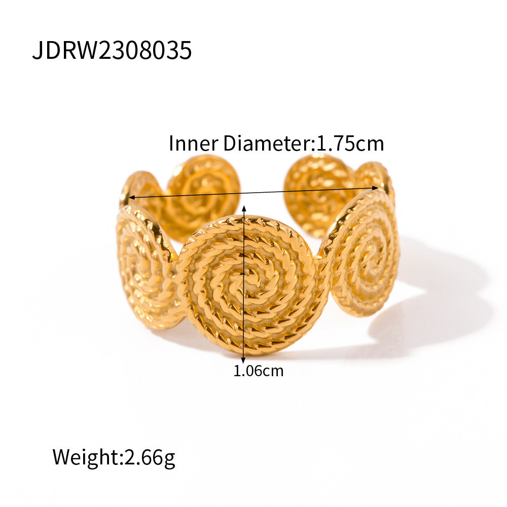 Bague en acier inoxydable de luxe abordable pour les femmes