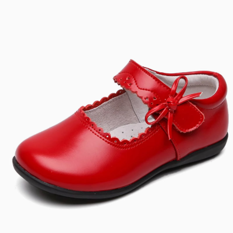 Chaussures simples en cuir souple Soled pour filles britanniques