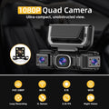 5G WiFi Dash Cam 4 Channel 360 Avant Arrière Intérieur DashCam