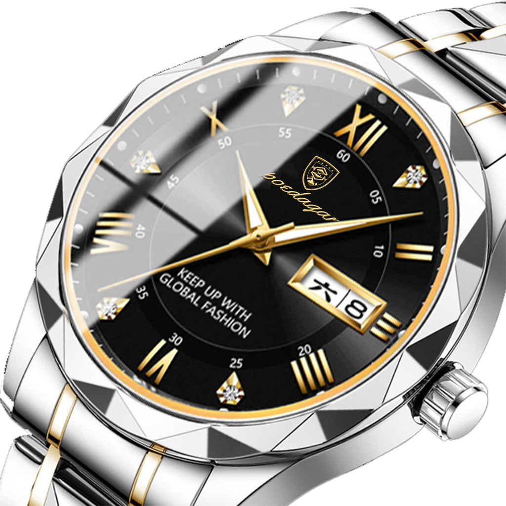 Hommes Montre bracelet en cuir Mouvement à quartz