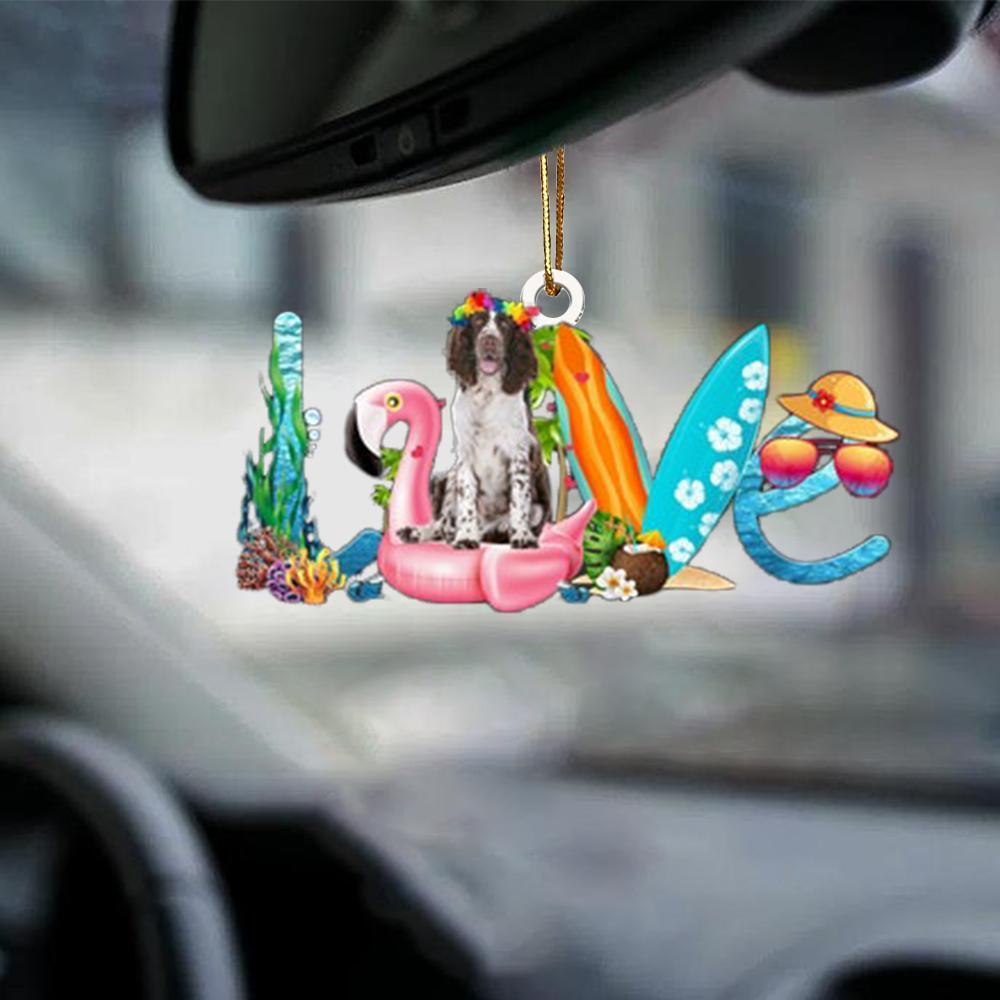Pendentif de voiture chien de couchage Angel Home Décor Acrylique Showcase Ornements suspendus pour portes