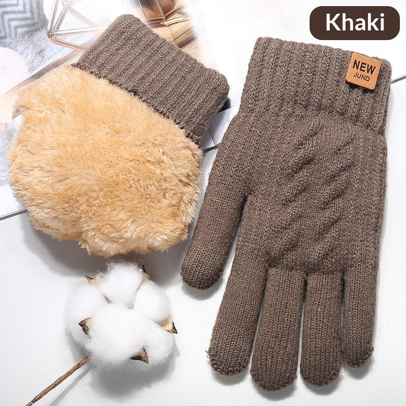 Gants à écran tactile d'automne et d'hiver pour les hommes avec doublure en polaire