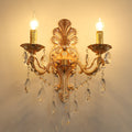 Salle de séjour Golden Crystal Wall Sconces Villa Hôtel Hallway Corridor Décorative Wall Light