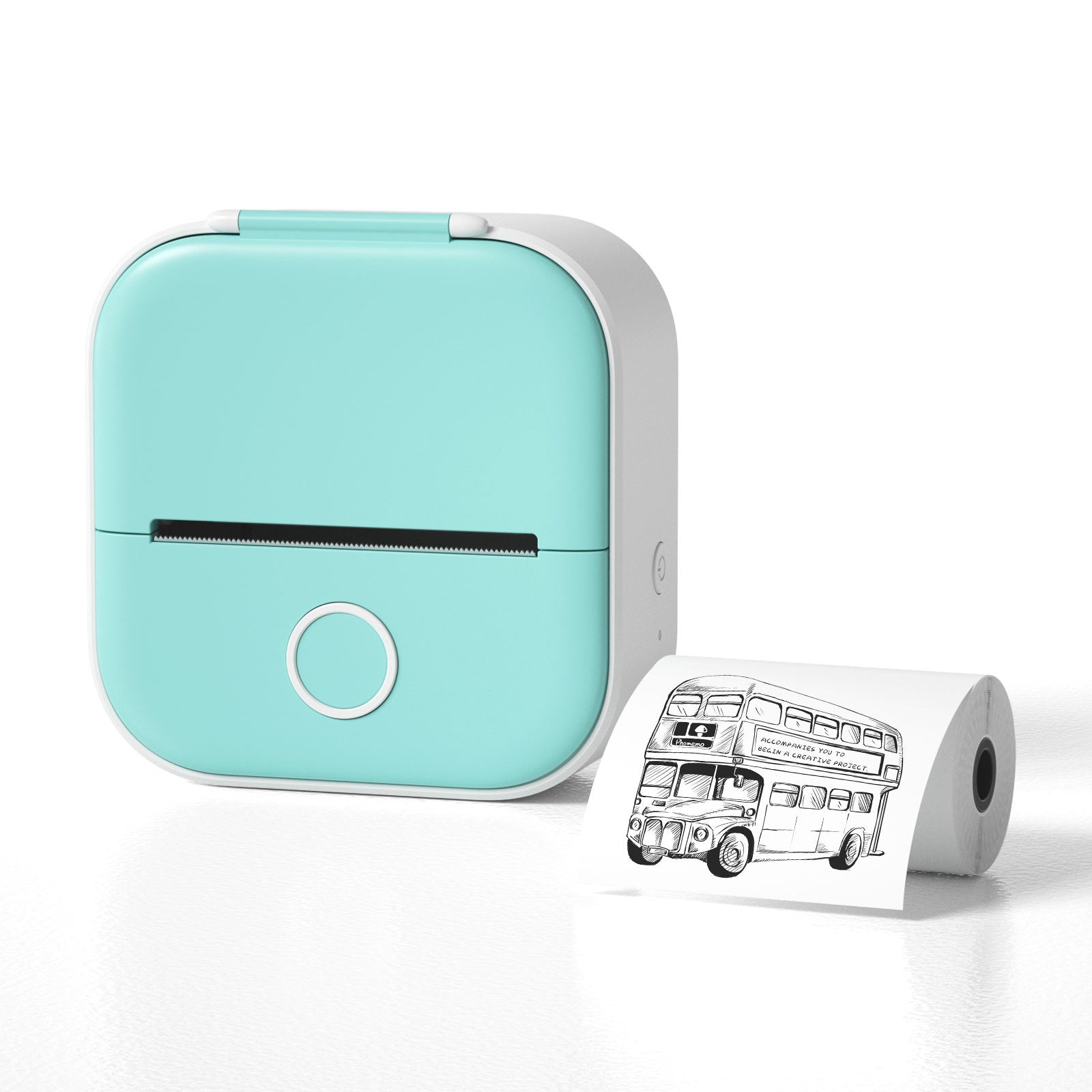 Imprimante Mini Thermique Portable Accueil Imprimante Photo Étudiant Mauvaise question Imprimante Bleu