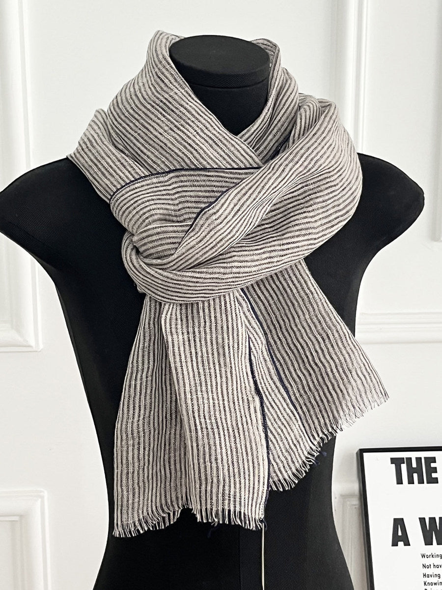 Women's Long Striped Scarf Shawl