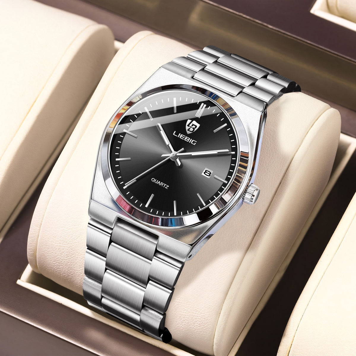 Couples Business Wristwatch Minimalist Élégant montre d'alarme multifonctionnelle