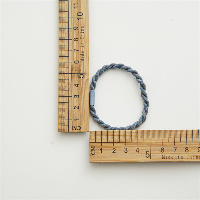 Été Bande de caoutchouc hautement élastique Coiffure de corde de cheveux pour femmes Bande de tête tissée simple Durabl