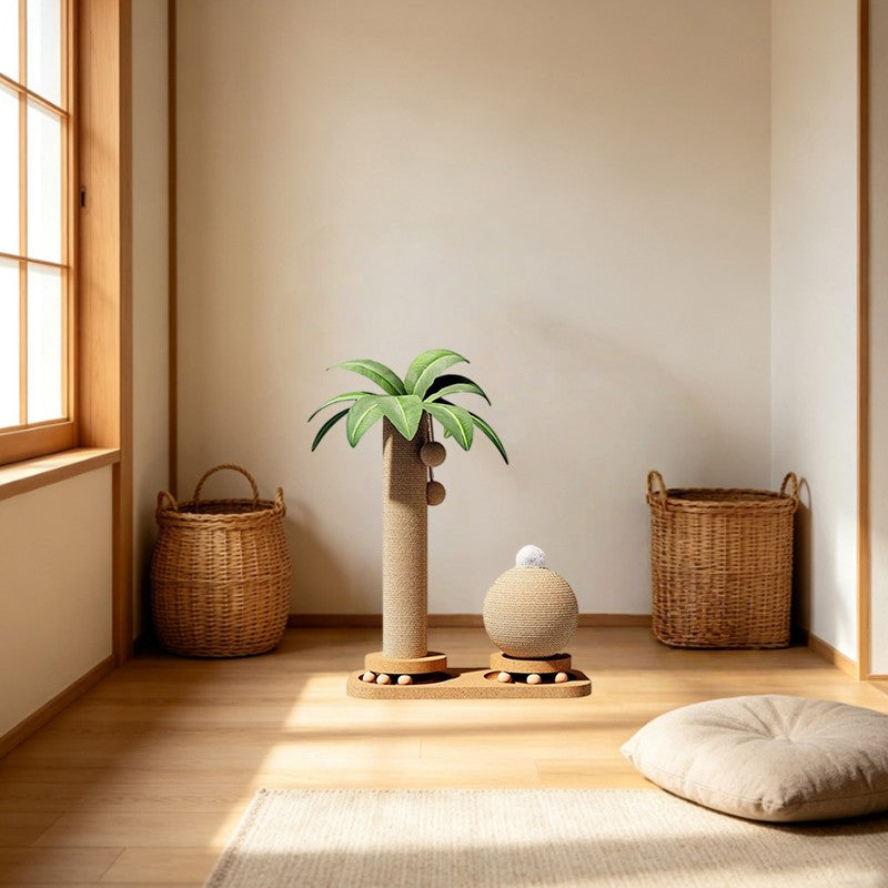 Tour d'arbre de chat Scratcher avec les Polonais Sisal & 2 boules de danse A