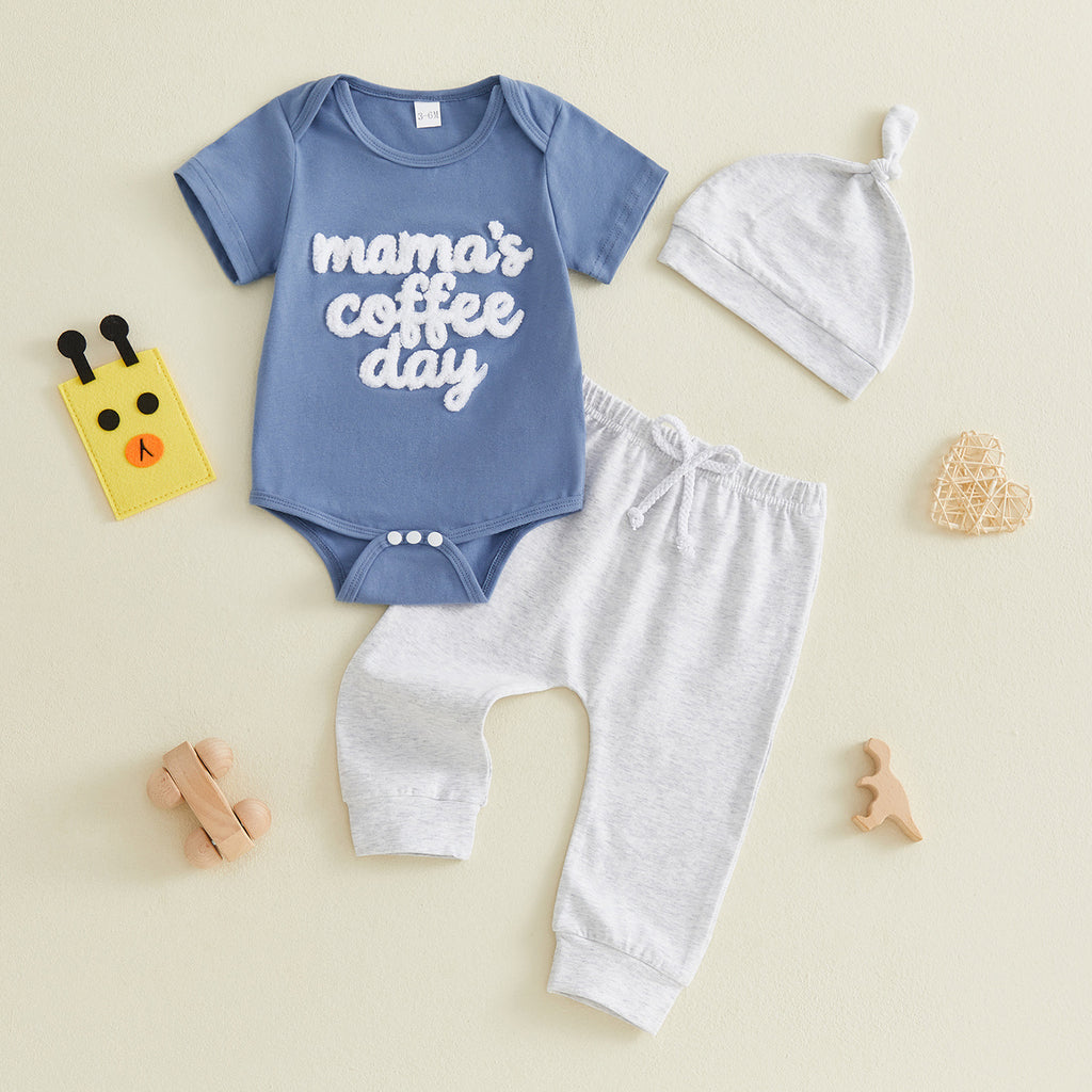 Chapeau à manches courtes à manches courtes pour bébé en lettres