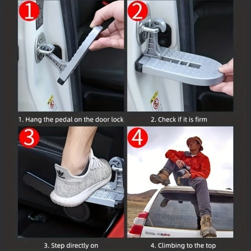 Porte de voiture pliable Rack pliable Étape de la porte de voiture Étape multifonction universelle crochet pied pédale Al