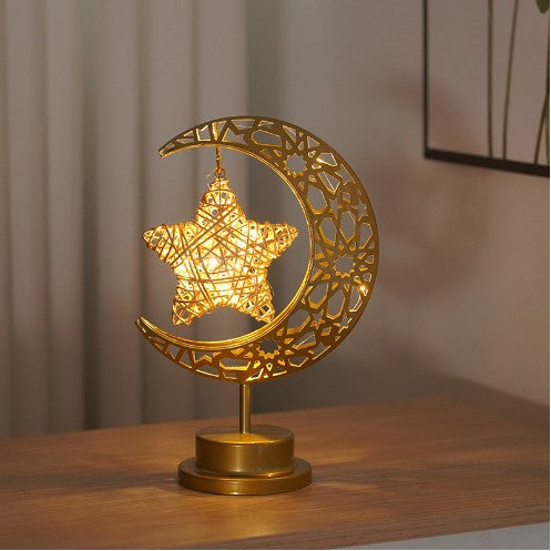 Lampe de modélisation LED Creative Personnalité Iron Moon