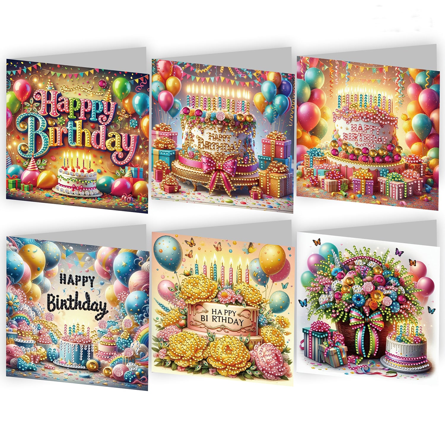 Kit de peinture diamant bricolage Kit carte d'anniversaire