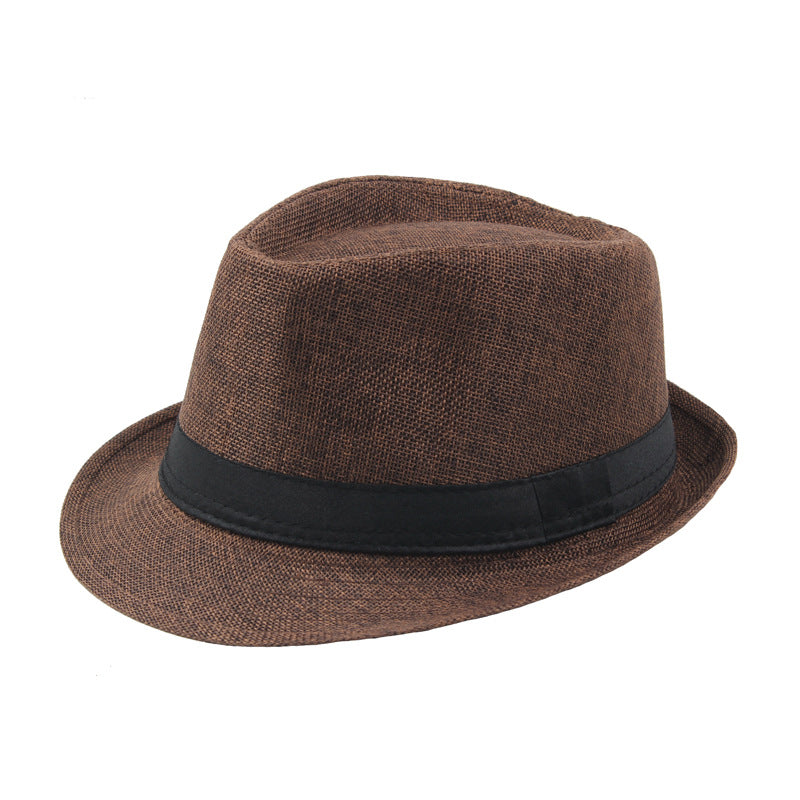 Mode Personnalité Lin Chapeau Top Hommes