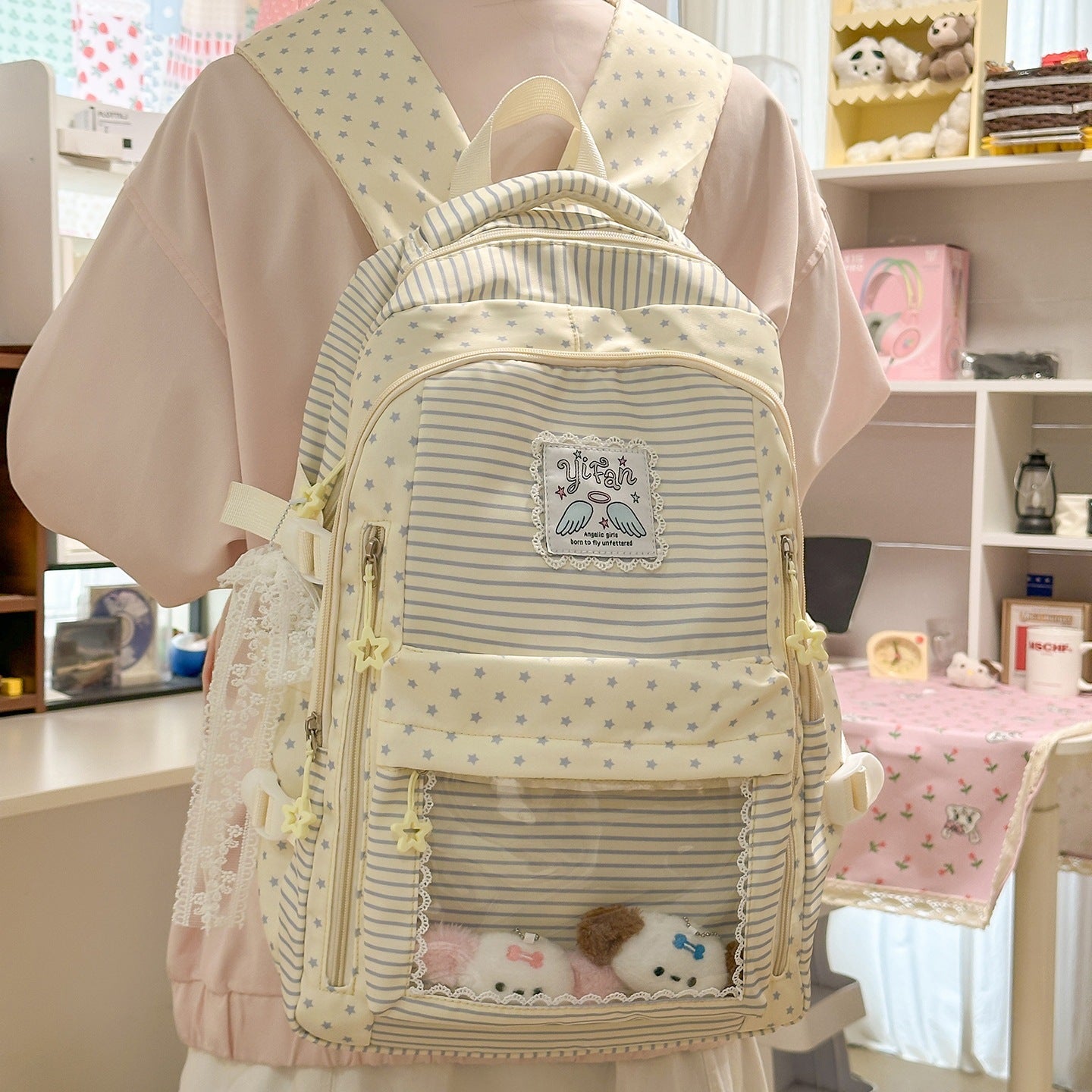 Sac à dos élégant pour filles douces parfait pour l'école moyenne et secondaire