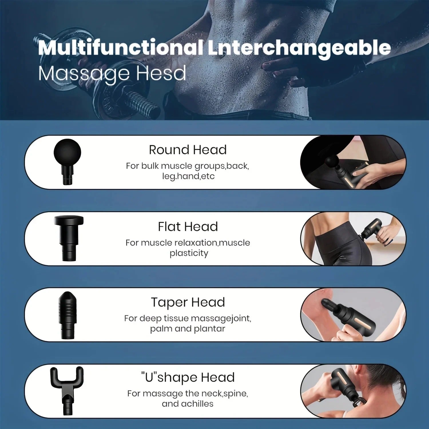 Gun de massage pour la relaxation musculaire profonde