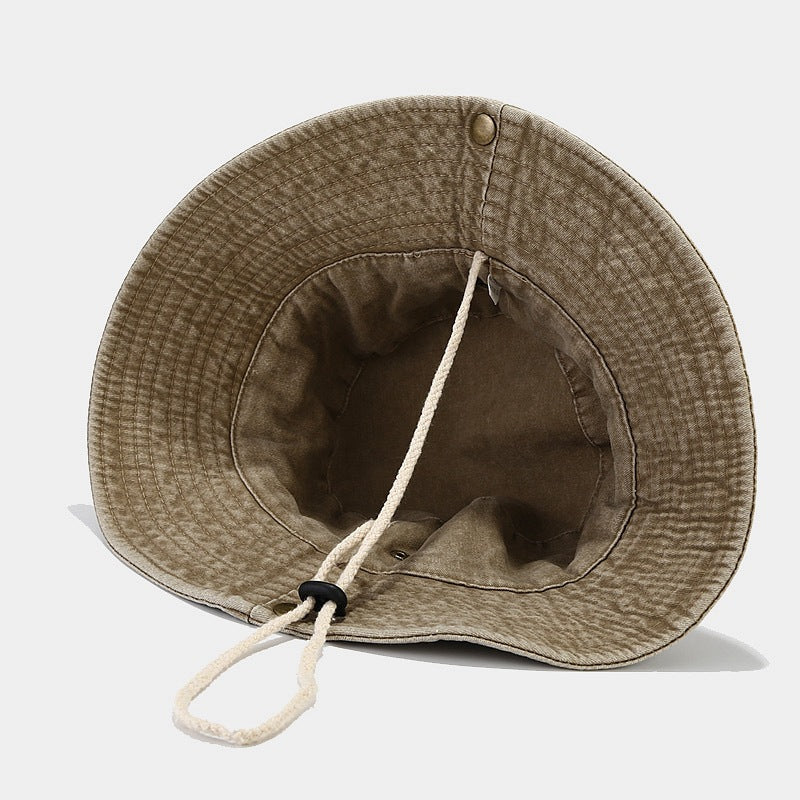 Printemps et été Patchwork Big Brim Lavé Old Fishing Alpine Cap