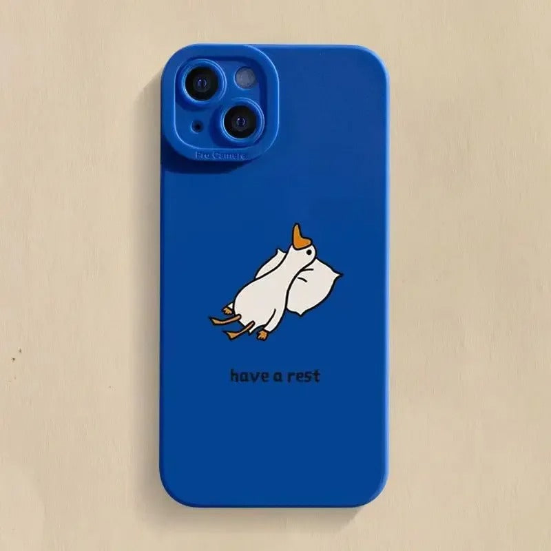 Creative Cartoon Duck Silicone Phone Case