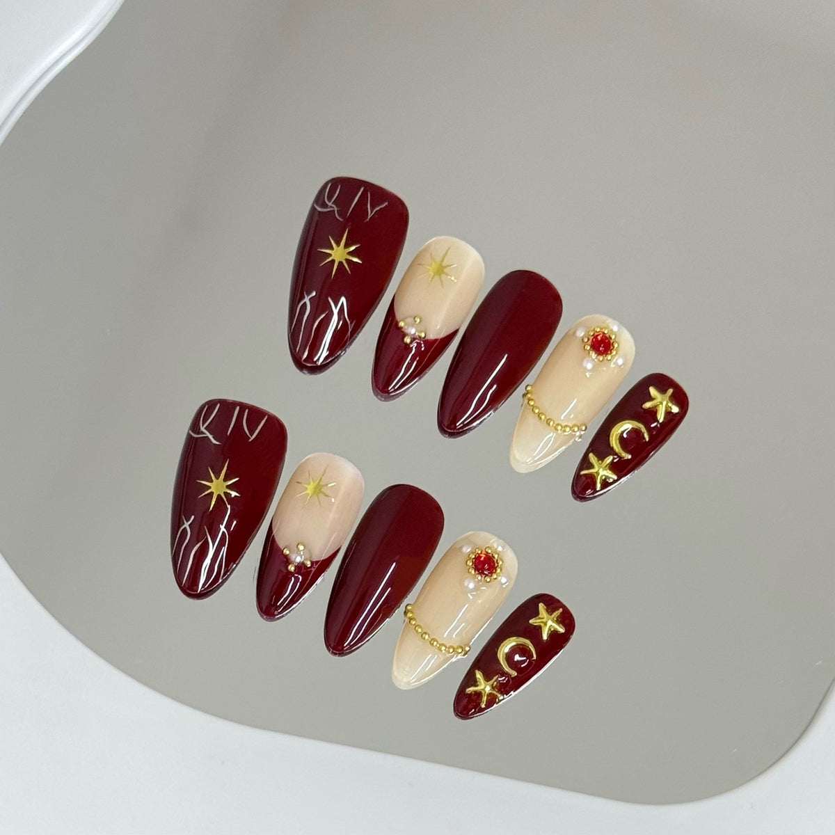 Conseils de ongles faits à la main pour l'utilisation de salon style outre-mer Sweet Cool haut de gamme et séduisante Alluri