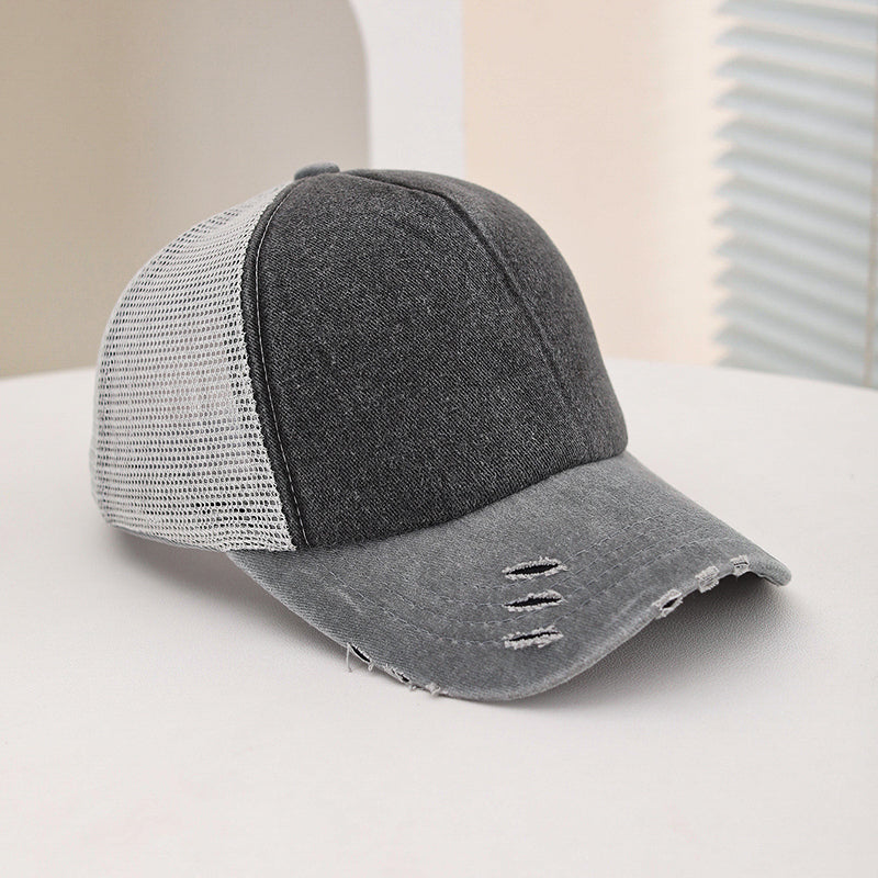 Multi-couleur Frayé Lavé Vintage Mesh Respirant Mode Sun-protective Casquette de baseball