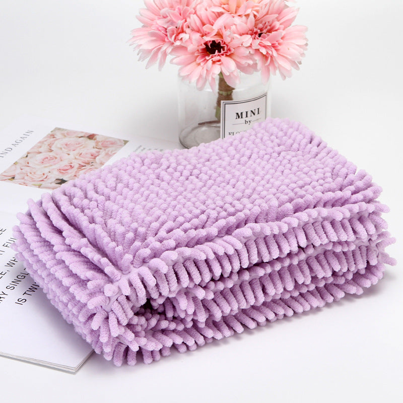 Serviette absorbante à séchage rapide pour animal de compagnie Chenille