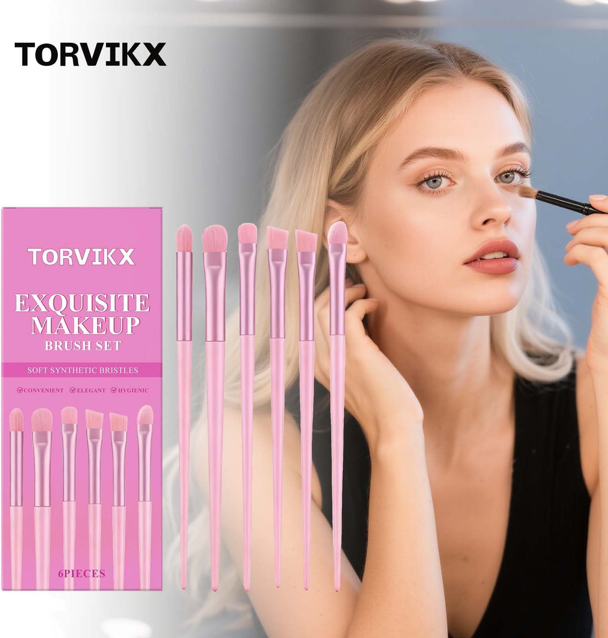 Set de brosse de maquillage 6 pièces TORVIKX