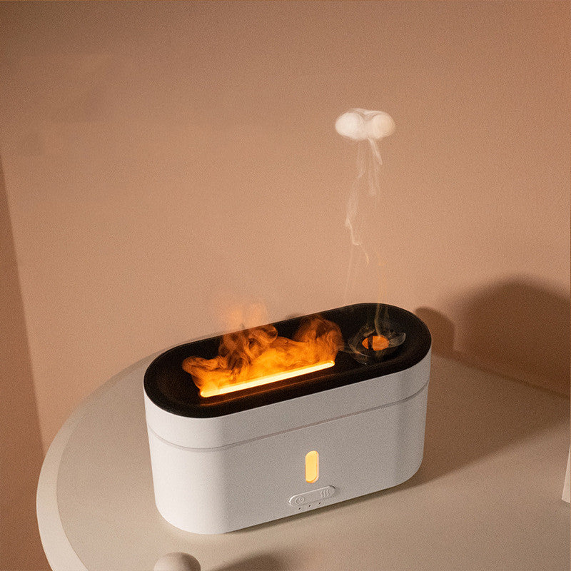 Lampe de Flame Humidificateur Aromathérapie Machine Maison Lampe de Flame Fog Spectrometer Humidifie