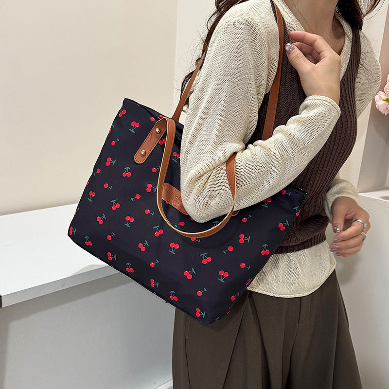 Sac de navette frais et détendu Floral pour femmes Grande capacité