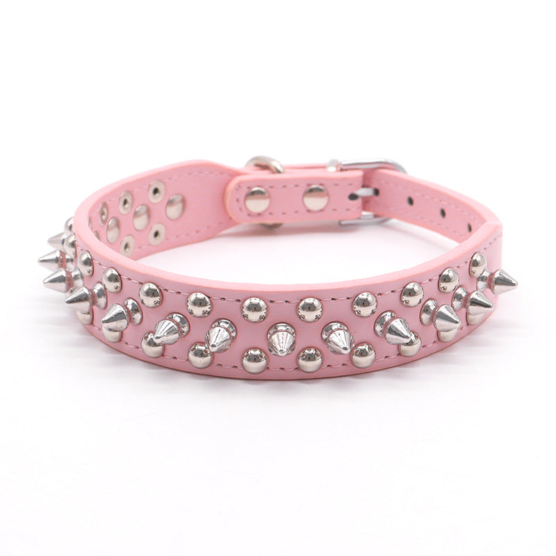 Petit collier de chat de chien noir Spiked pour petits chiens moyens Garçon Homme - pupp réglable