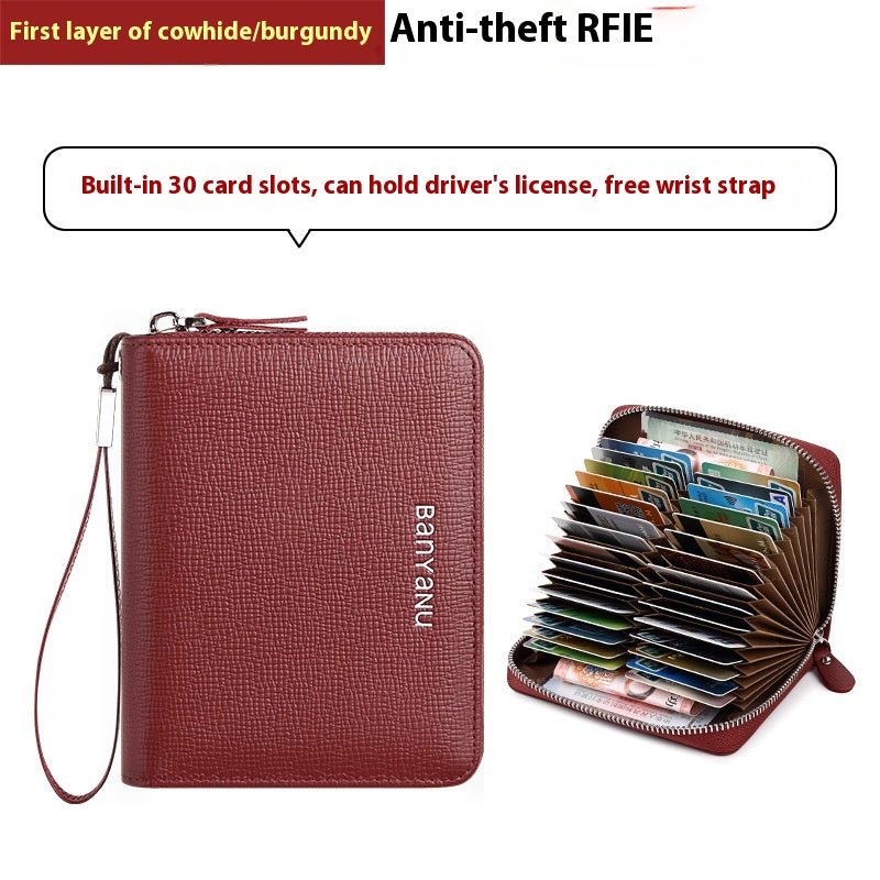 Porte-cartes Guangzhou Banyanu en cuir femme