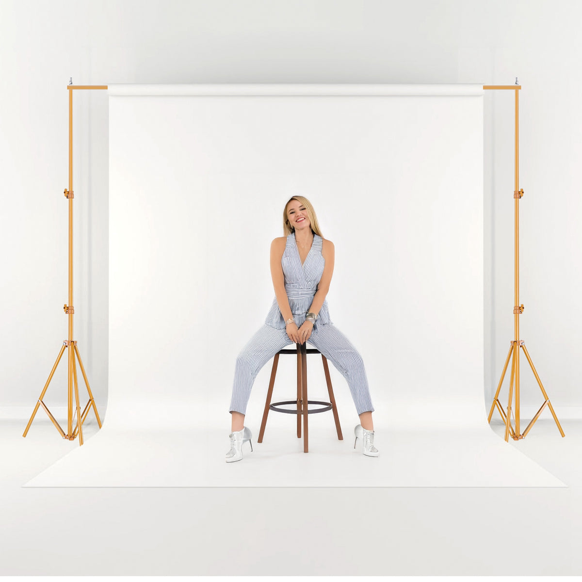 1Pc 6.5 Plus 10ft Photo Video Studio Backdrop Heavy Duty Adjustable Backdrop Support