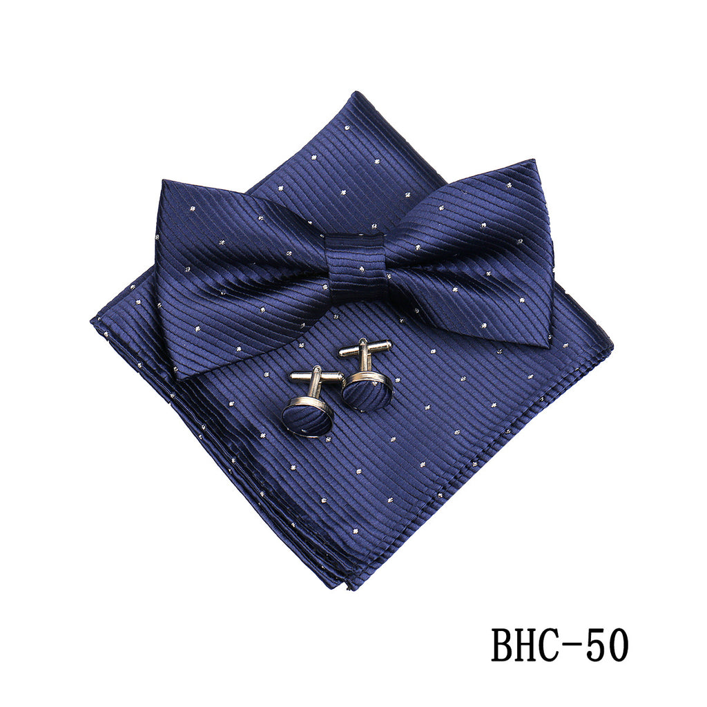 Mens Paisley Bow Tie Pocket Square et Cufflinks