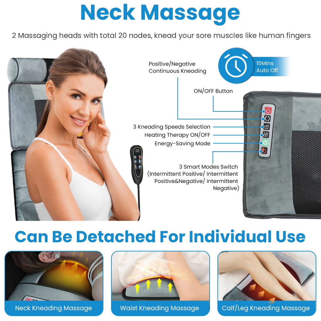 Pad de massage électrique plein corps avec cou et pieds