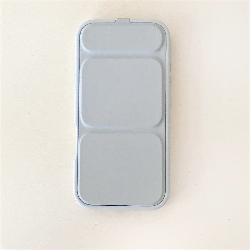 Solid Color Flip Cover Stand Phone Case Anti-Drop