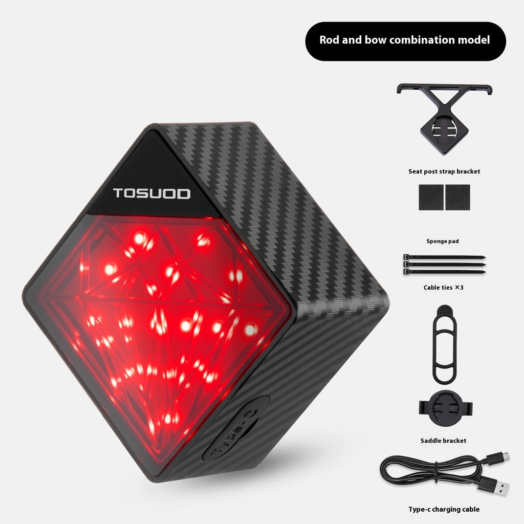 Mountain Highway Bicycle Night Riding Lights Intelligent Brake Induction Tail Waterproof