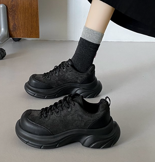 Sneakers occasionnels à bout large pour femmes