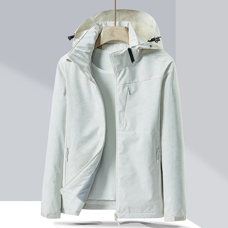 Couple Veste à couche unique Windproof Sports Tissu rembourré doublé